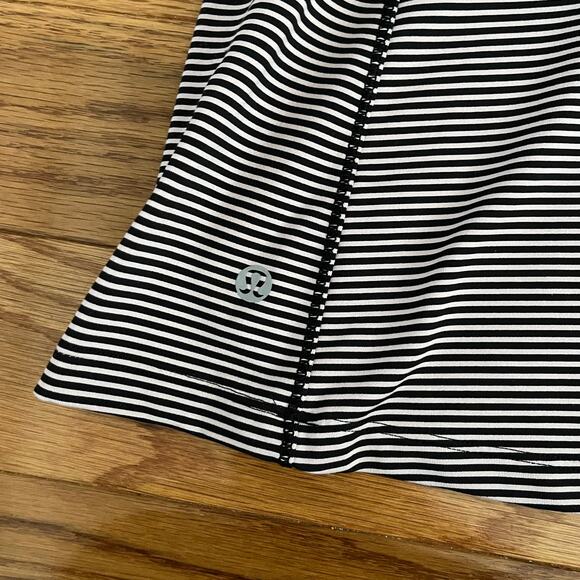 Lululemon Super Sport Tank Womens 4 Mini Pop Stripe Black Mink Berry Butterfly - Picture 4 of 8